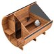 Sauna tonneau en bois thermotraité