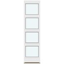 Porte-fenêtre à 1 vantail ouvrant vers l’extérieur avec 3 petits bois structurels horizontaux