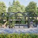 Orangerie jardin en forme de T – serre spacieuse et élégante