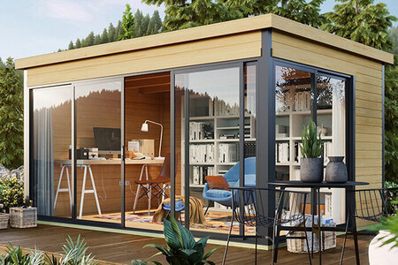 Bloomcabin Verdana 1 – modern tömörfa kerti ház