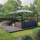 Elegant Wall-Base Pyramid Greenhouse