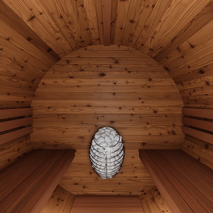Tunna-sauna úr hitaviði