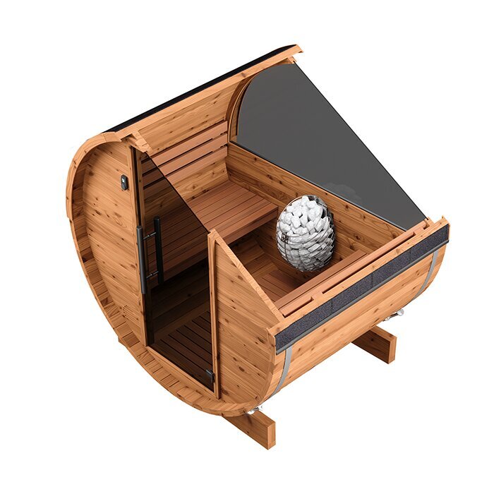 Tunna-sauna úr hitaviði