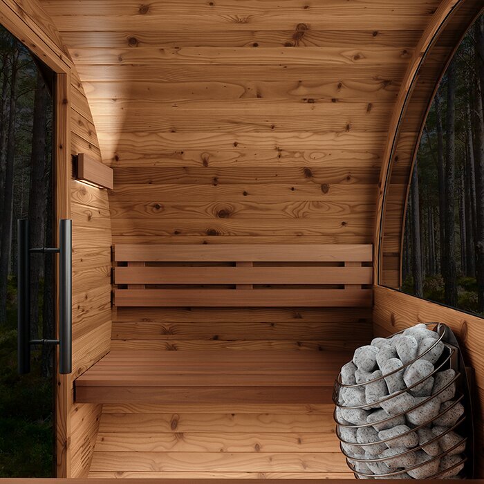 Tunna-sauna úr hitaviði