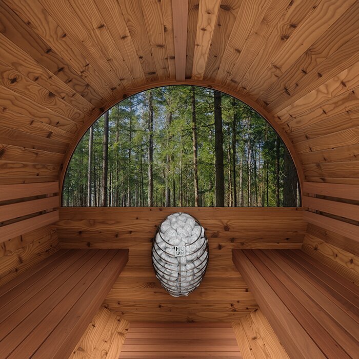 Tunna-sauna úr hitaviði