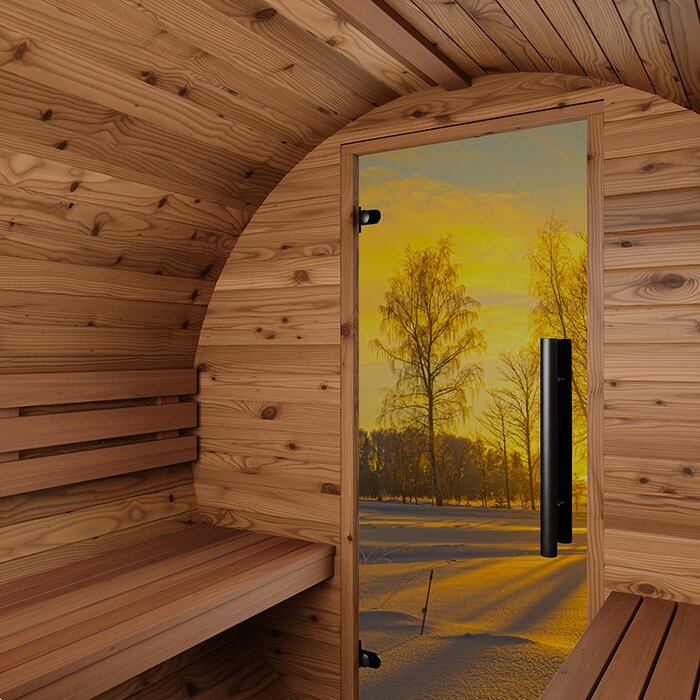 Tunna-sauna úr hitaviði