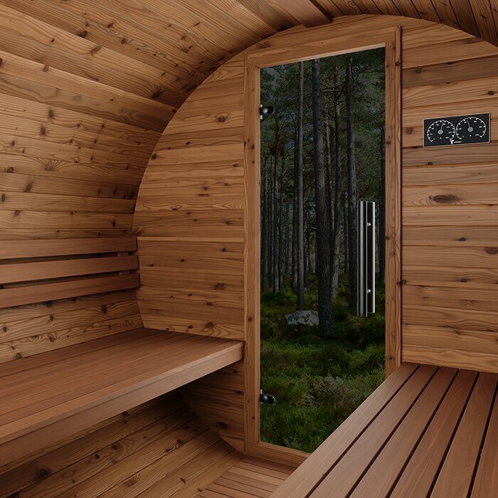 Tunna-sauna úr hitaviði