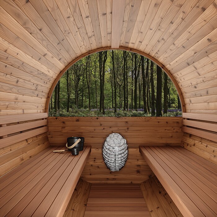 Tunna-sauna úr hitaviði