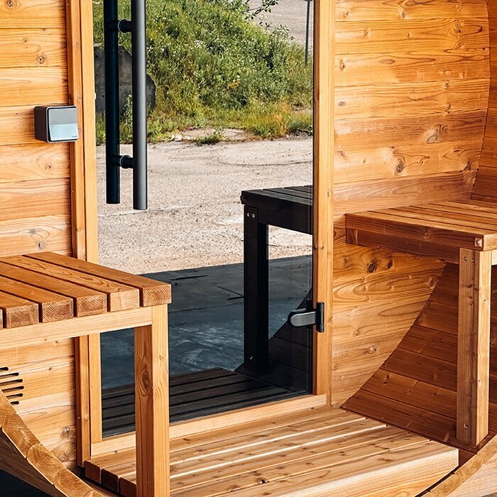 Tunna-sauna úr hitaviði