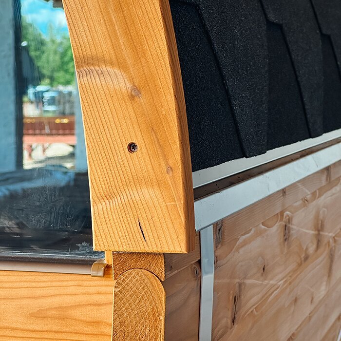 Tunna-sauna úr hitaviði