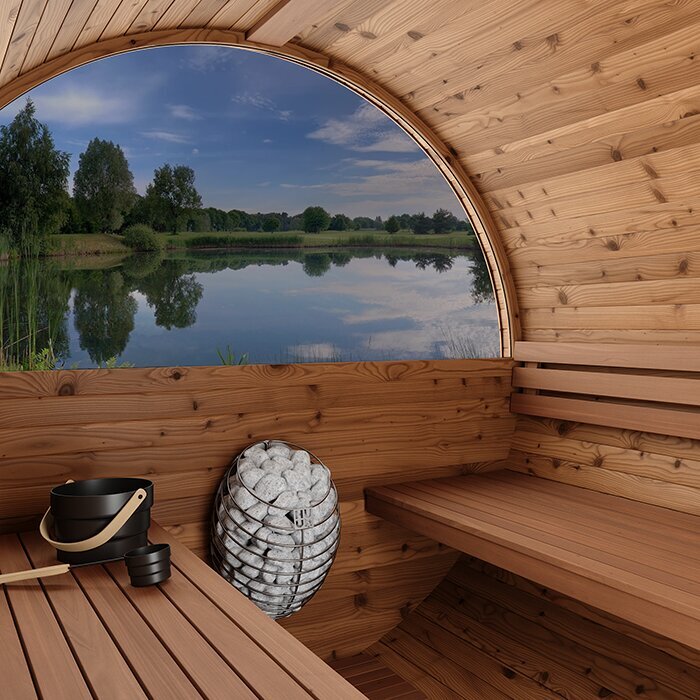 Tunna-sauna úr hitaviði