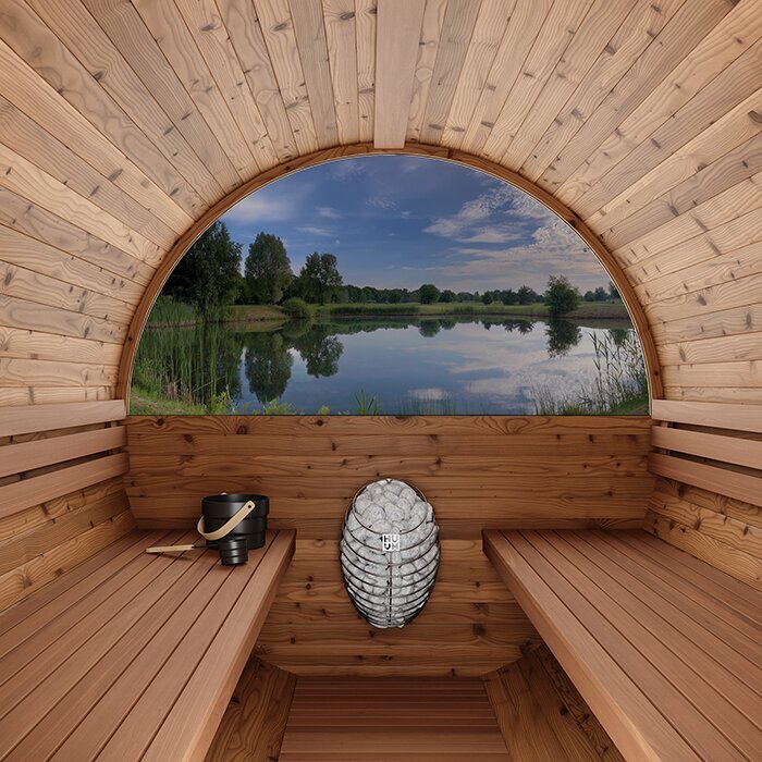 Tunna-sauna úr hitaviði