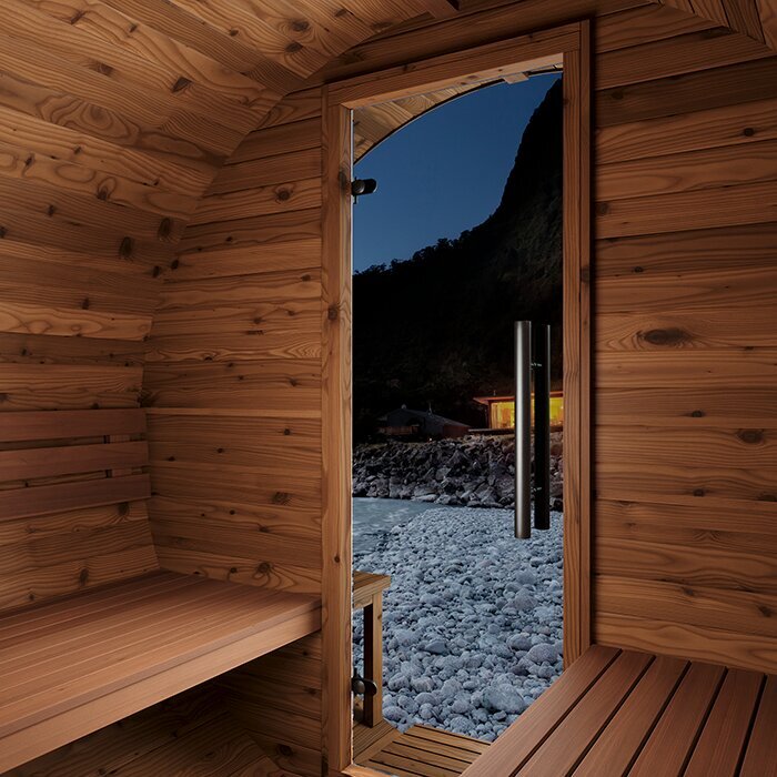 Tunna-sauna úr hitaviði