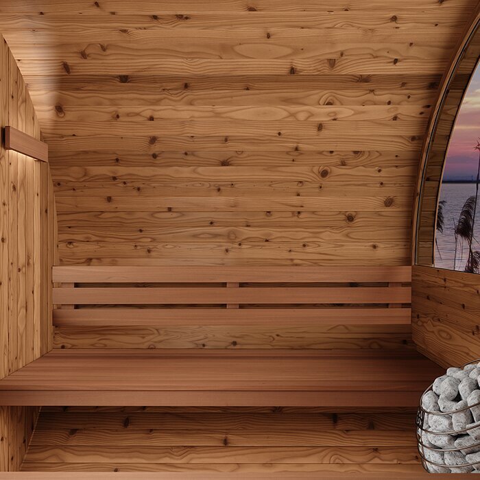 Tunna-sauna úr hitaviði