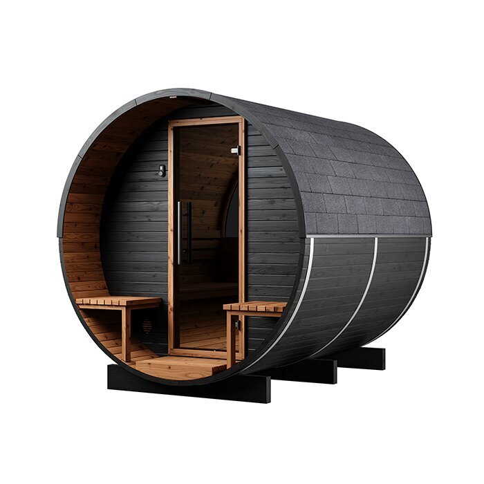 Tunna-sauna úr hitaviði
