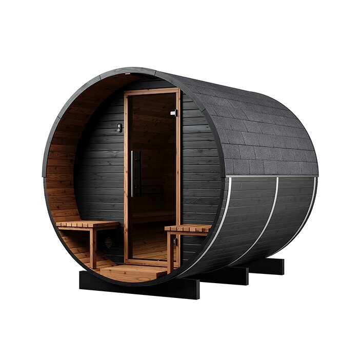 Tunna-sauna úr hitaviði