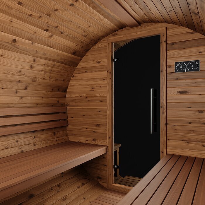 Tunna-sauna úr hitaviði