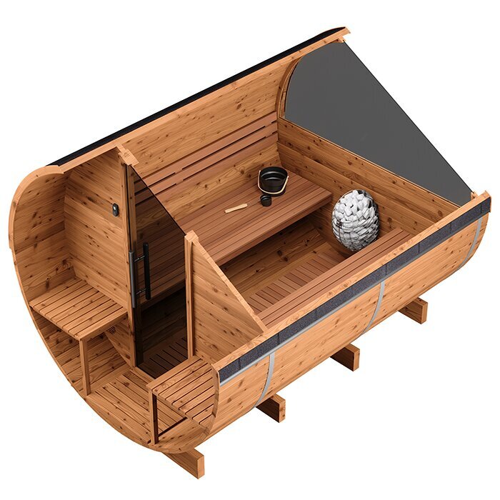 Tunna-sauna úr hitaviði