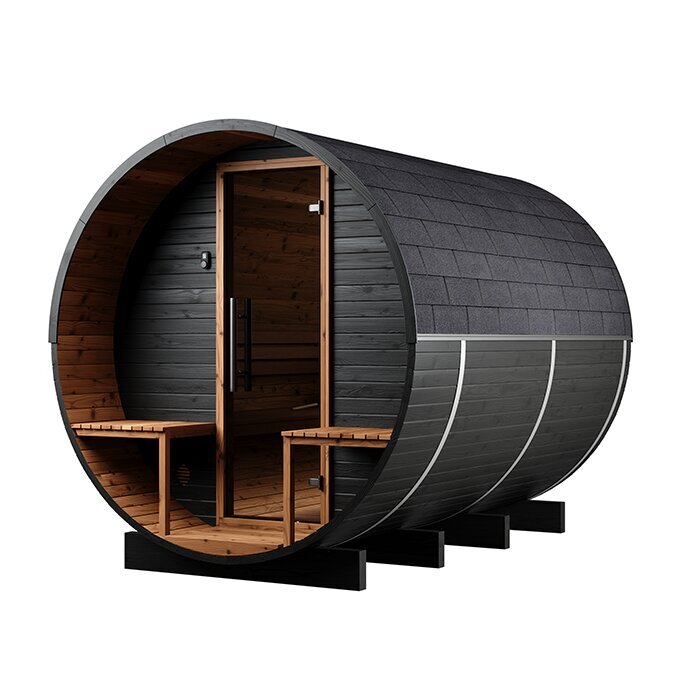 Tunna-sauna úr hitaviði