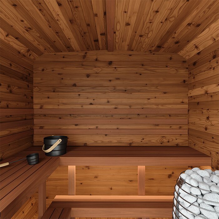 Tunna-sauna úr hitaviði