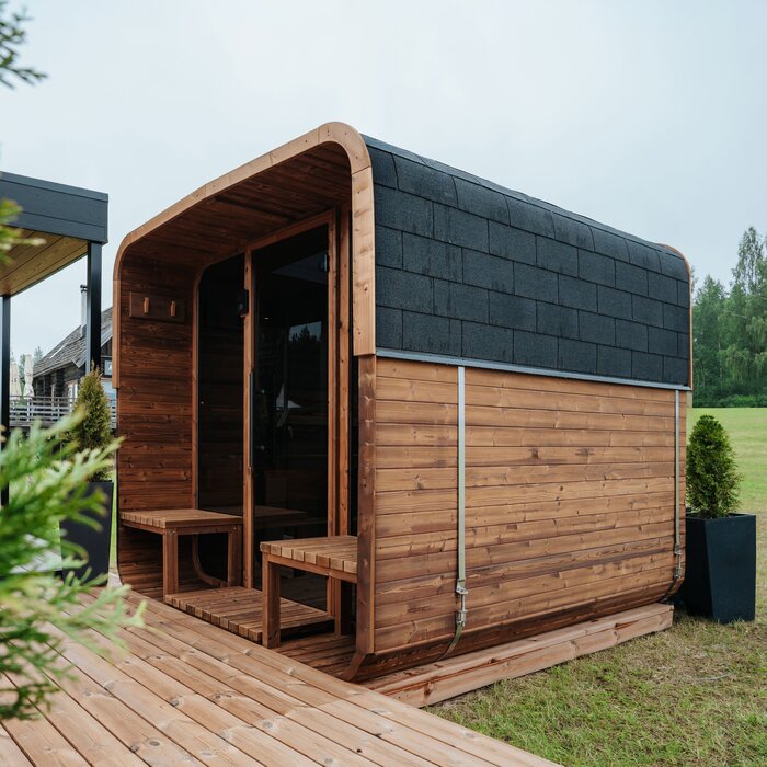 Tunna-sauna úr hitaviði