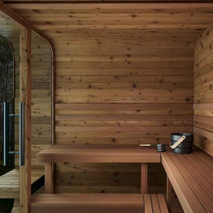 Tunna-sauna úr hitaviði