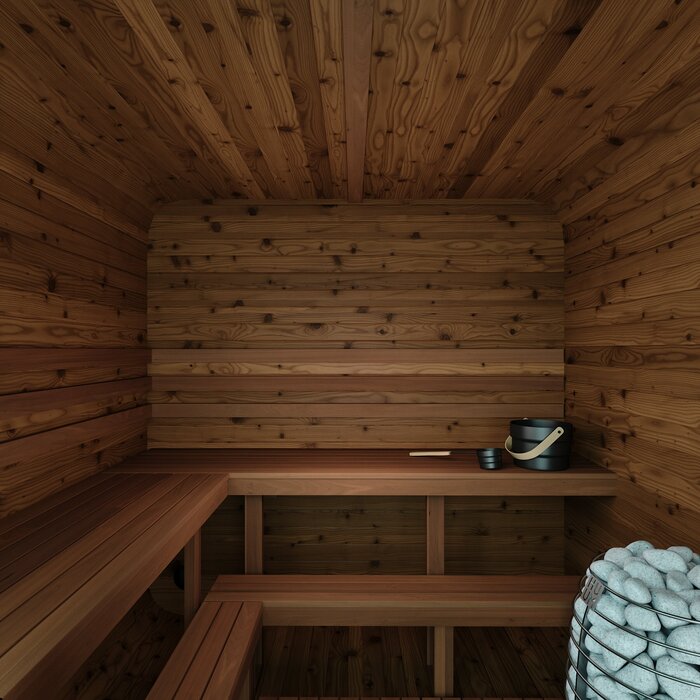 Tunna-sauna úr hitaviði