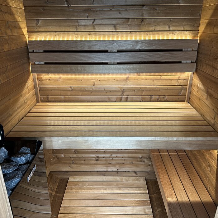 Tunna-sauna úr hitaviði