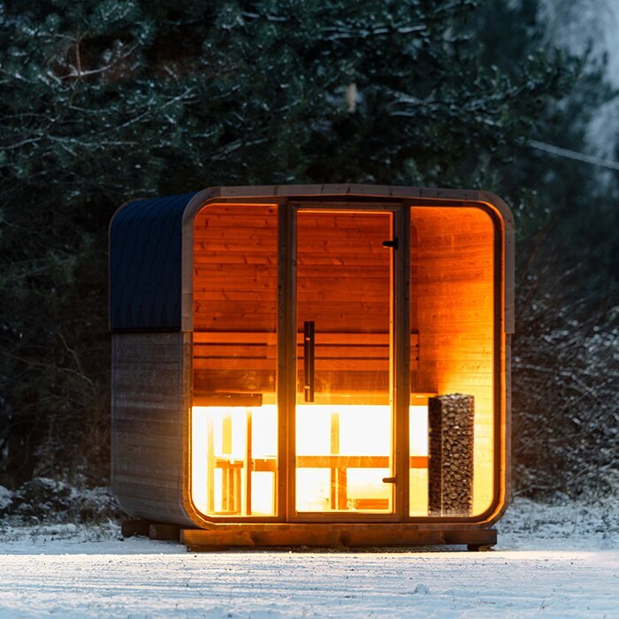 Tunna-sauna úr hitaviði