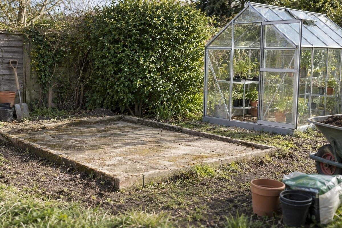 Si può riutilizzare la vecchia base di una casetta per una serra?
