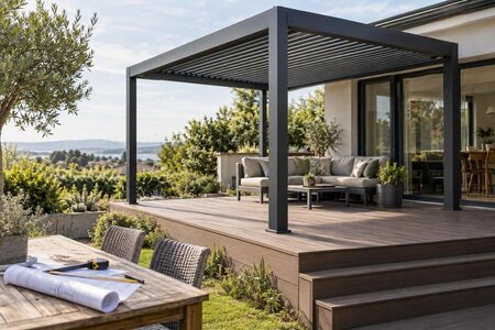 Installare una pergola su decking in legno o composito