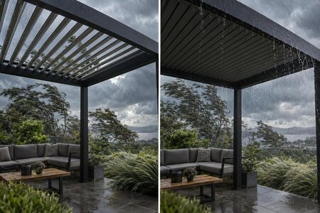 Con vento forte, le lamelle della pergola vanno aperte o chiuse?