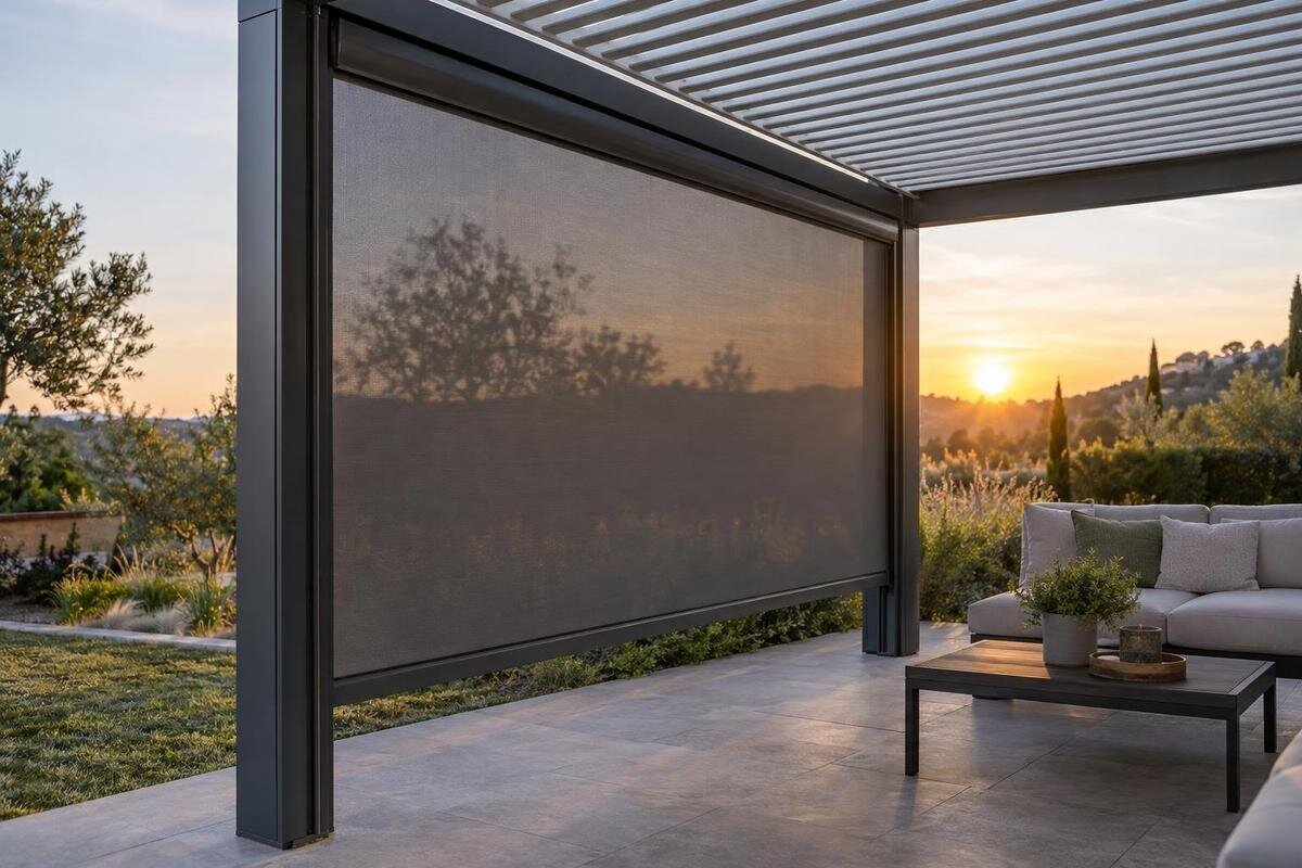 Tende a rullo per pergola: progettare cassonetto e guide