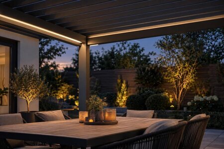 Come ridurre l’abbagliamento delle luci in pergola