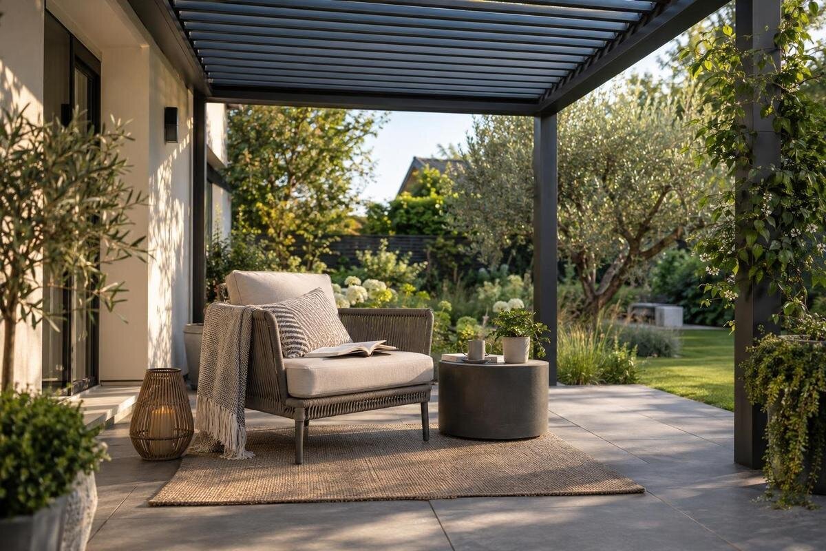 Come creare un angolo lettura sotto una pergola