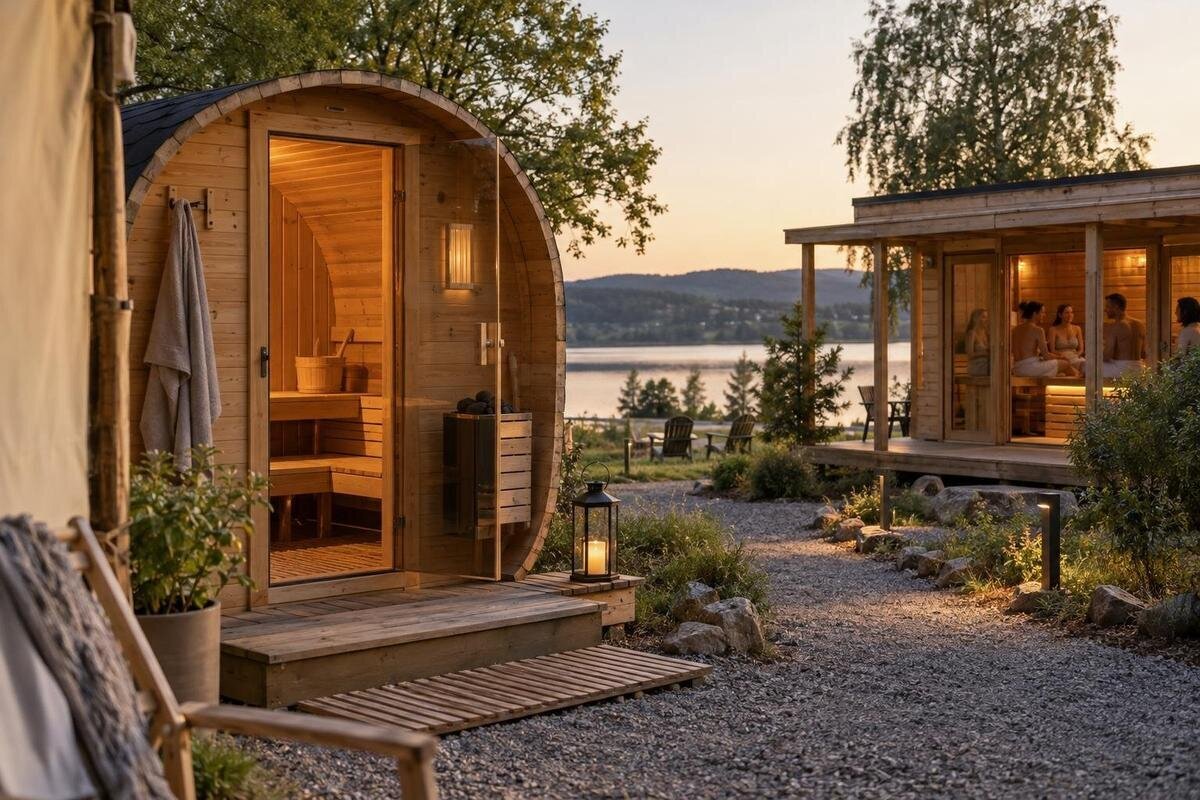 Sauna privata o condivisa nel glamping: quale scegliere?