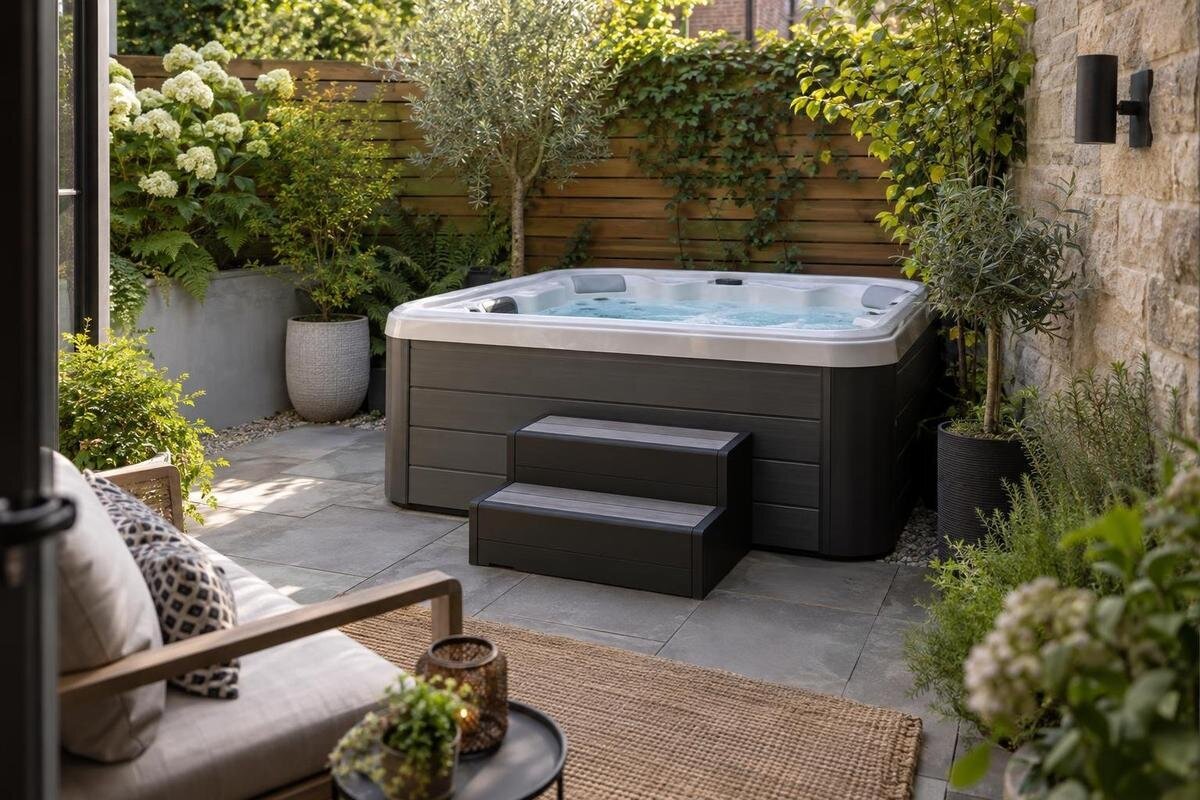 Vasca idromassaggio in un piccolo giardino: come ottimizzare lo spazio