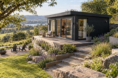 Come scegliere una casetta da giardino per un terreno in pendenza