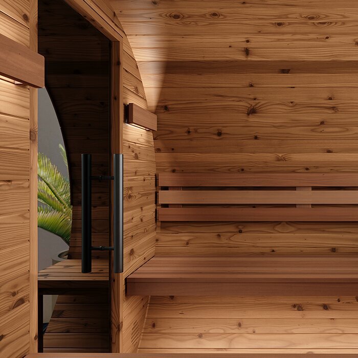 Sauna a botte in legno termico