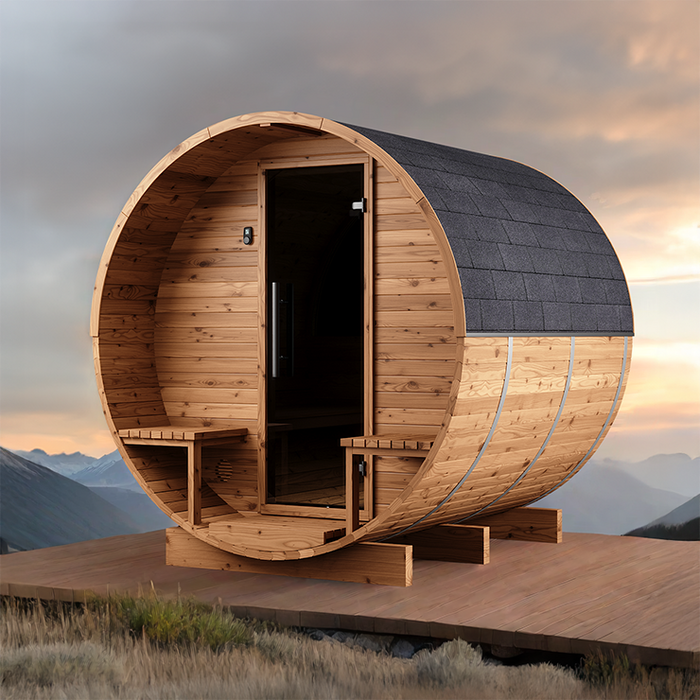 Sauna a botte in legno termico