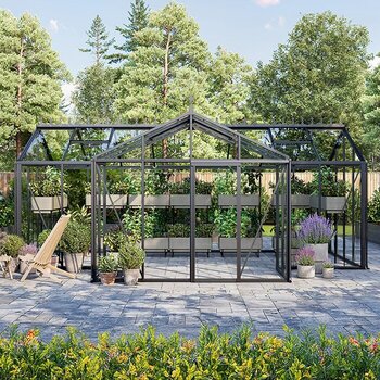 Serra da giardino con design a forma di T