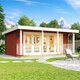 Orello – Modernes Gartenhaus mit Panoramafalttüren aus Massivholz