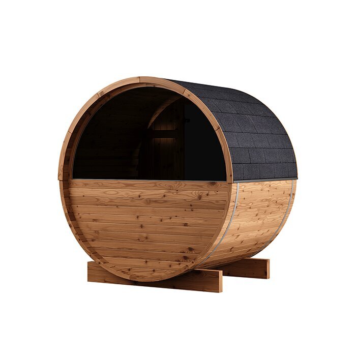Sauna tonneau en bois thermo-traité