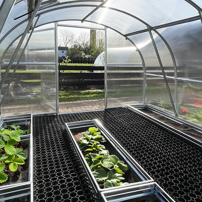 6 mm polikarbonāta segums Bloomcabin augstajai tuneļa siltumnīcai