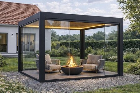 15 idejas alumīnija pergolai terasei un dārzam