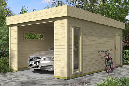 Cochera premium de madera Bloomcabin: durable y atemporal