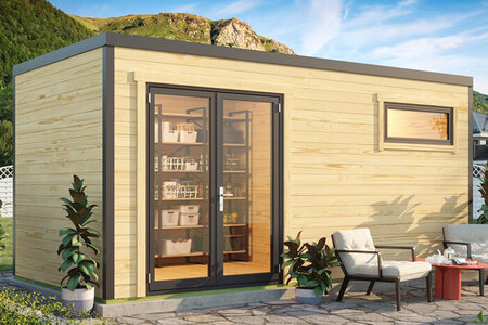 Bloomcabin Veltor 3 – Compact Houten Tuinhuis met Scandinavisch Design