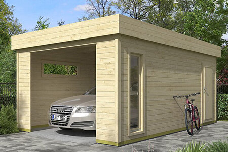 Bloomcabin Premium Houten Garage – Luxe, Duurzaam & Tijdloos Scandinavisch Design voor Modern Buitenleven