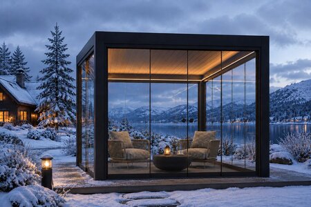 Pergola in de winter: sneeuw, vorst, wind & ijs | Bloomcabin Nederland