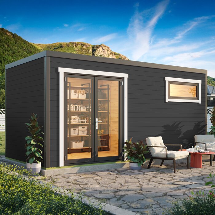 Veltor – Compact houten tuinhuis met tijdloos Scandinavisch design